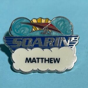 Disney Parks ‘Matthew’  Silver Cloud name badge or lapel Pin